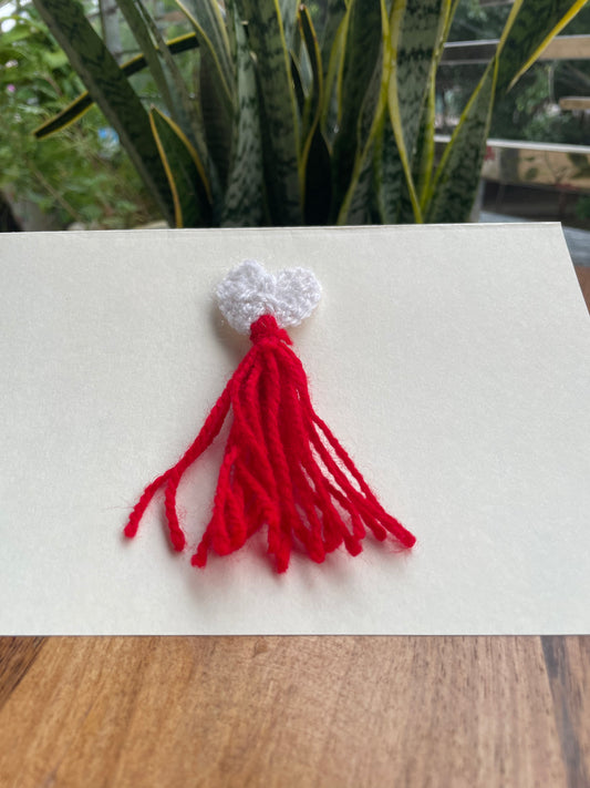 Crochet Heart Bookmark – Handmade Bloom for Book Lovers – Gift for Readers