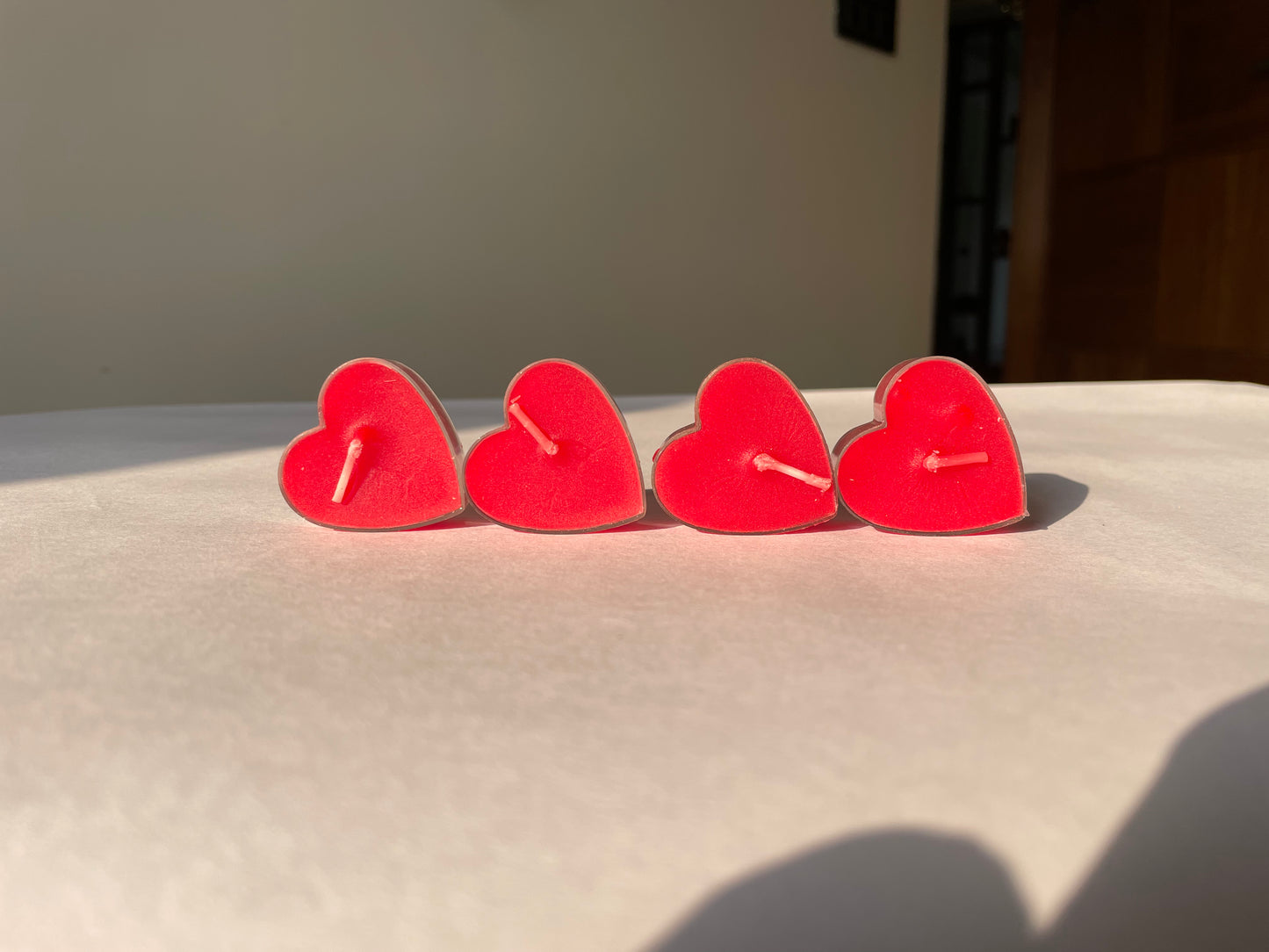 Couples' Heart-Shaped Scented Candles - 8-Piece Set with Long-Lasting Aromas