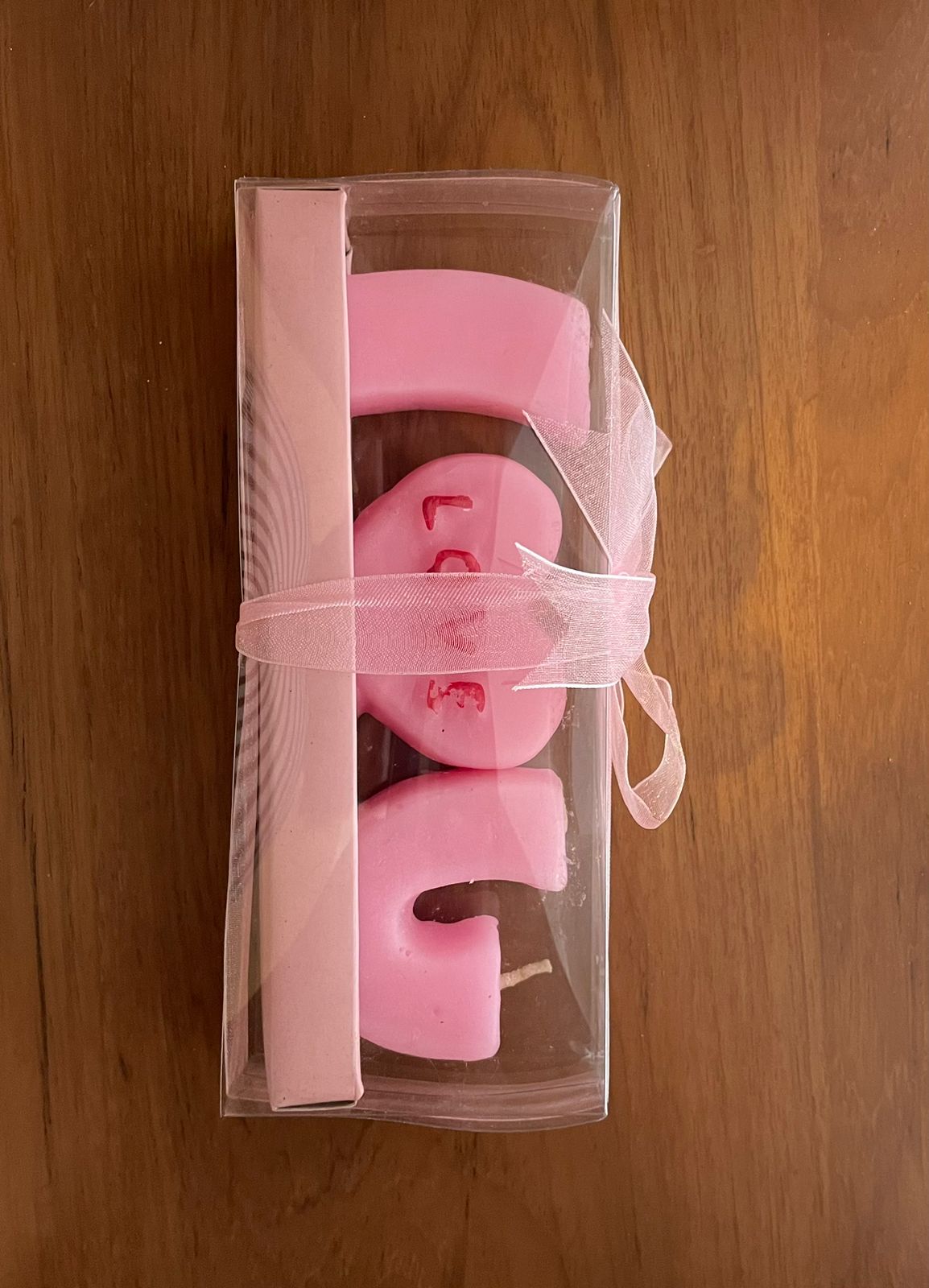 Romantic Pink 'I Love' Scented Candle - Fragrant Home Decor