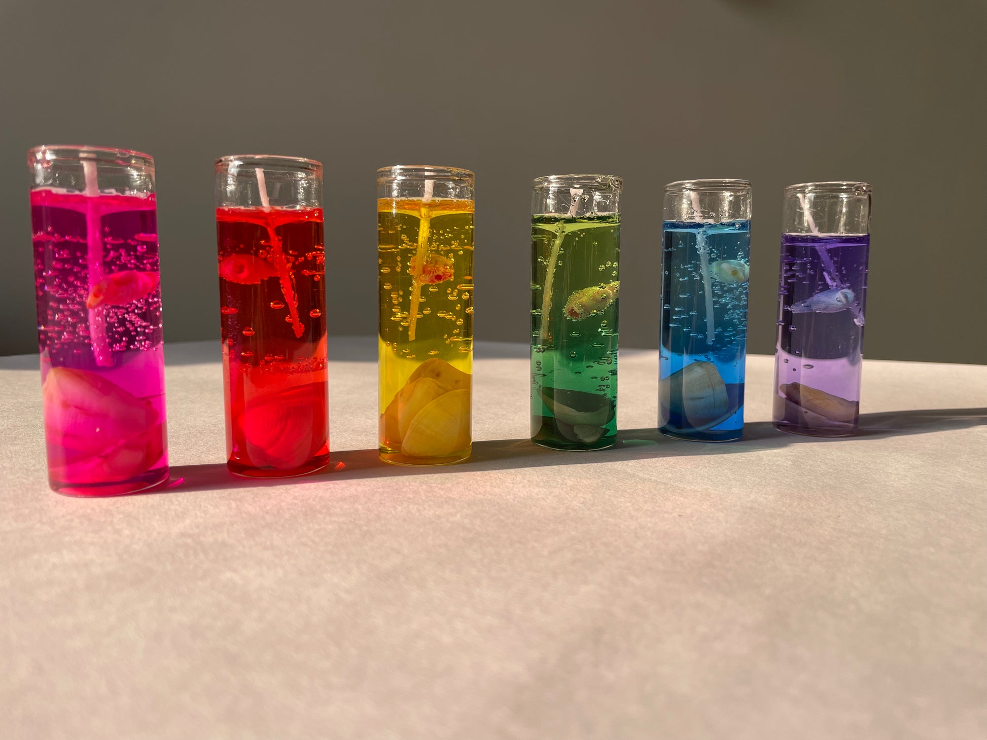 Romantic Sea Shell & Ocean  Scented Gel Candles