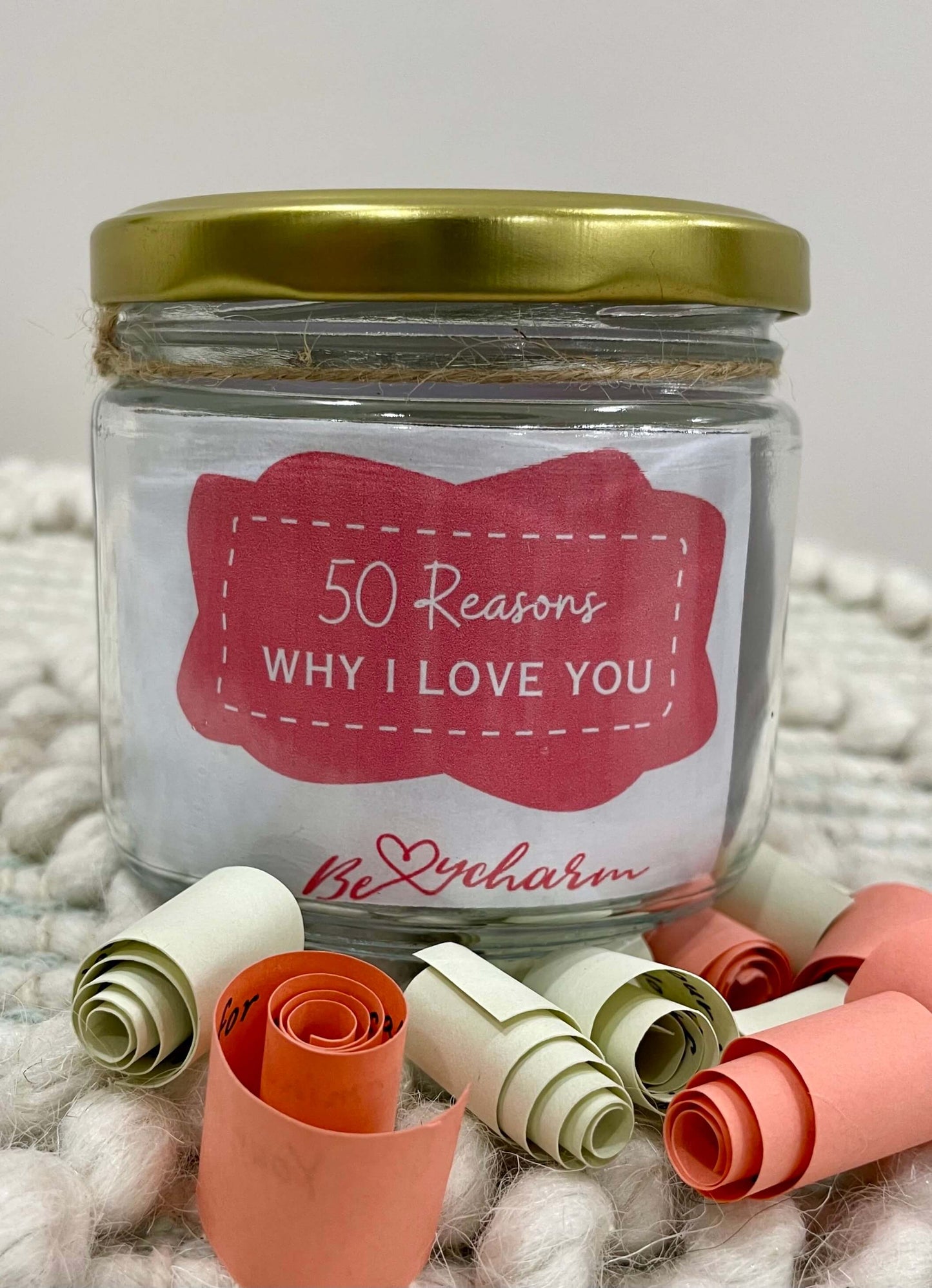 50 Reasons - Why I Love you  | Couple Mason Jar | Love Jar | Gift for Valentine's Day, Anniversary, Birthday