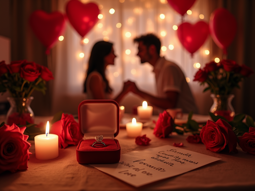 couple celebrating valentine day 