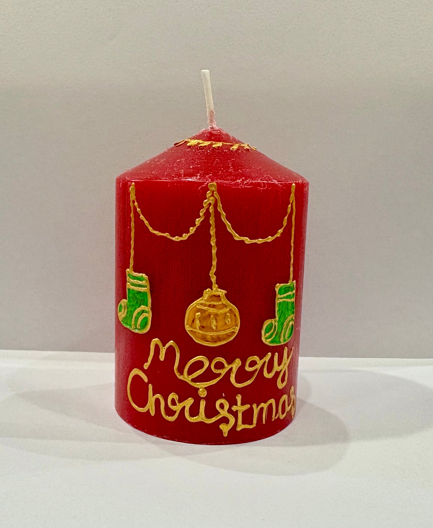 Red Merry Christmas Candle – Christmas Candle for Home Décor