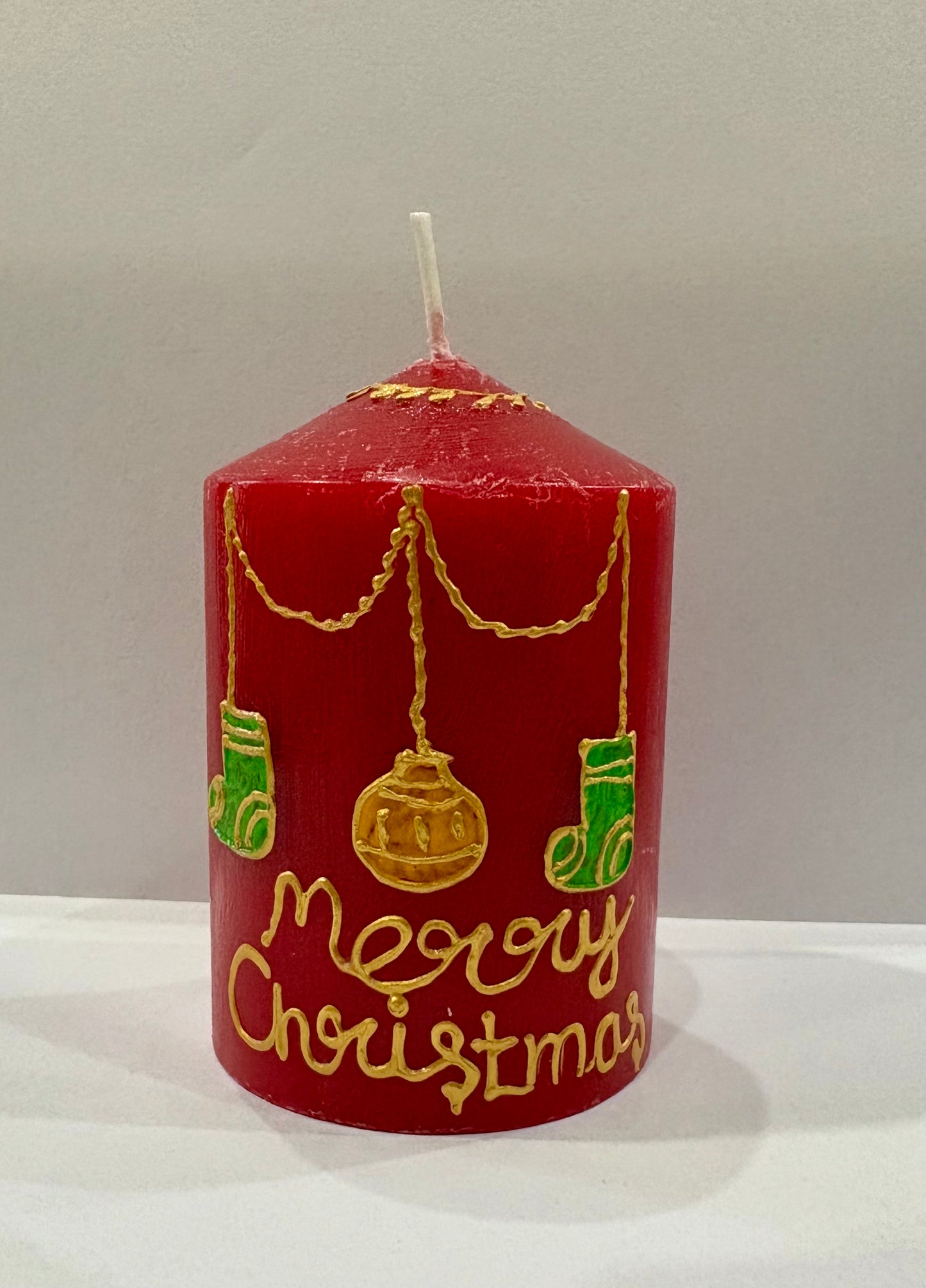 Red Merry Christmas Candle – Christmas Candle for Home Décor