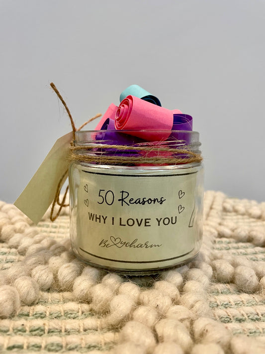 50 Reasons - Why I Love you | Couple Jars | Gift for Him | Gift for Her | Mason Jar